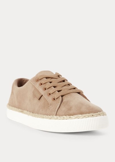 Zapatillas Ralph Lauren Mujer Kaki - Jaycee Suede - KQHDF9380